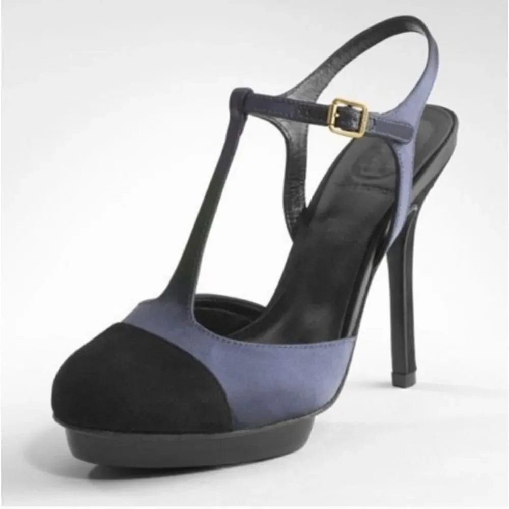 Tory Burch Mandy T-Strap High Heel Pumps Size 8.5